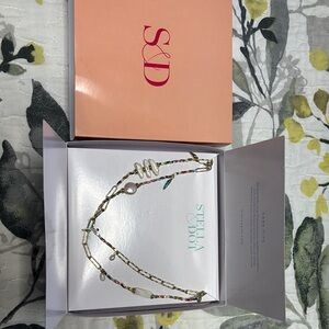 Stella & Dot Gold Necklace with Elegant Design
